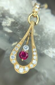 14ky ruby and diamond pendant 230-01022 $667