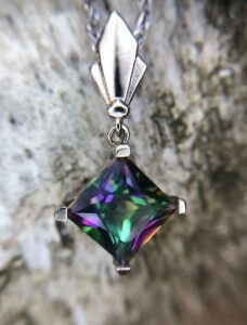 14k white gold mystic topaz pendant 230-01163 $210